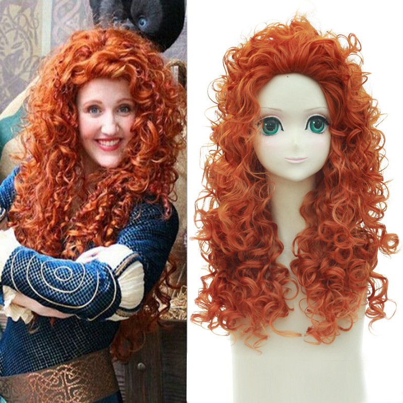 Anime Cosplay Orange Hair - Wig Anime Brave Legend Brave Merida