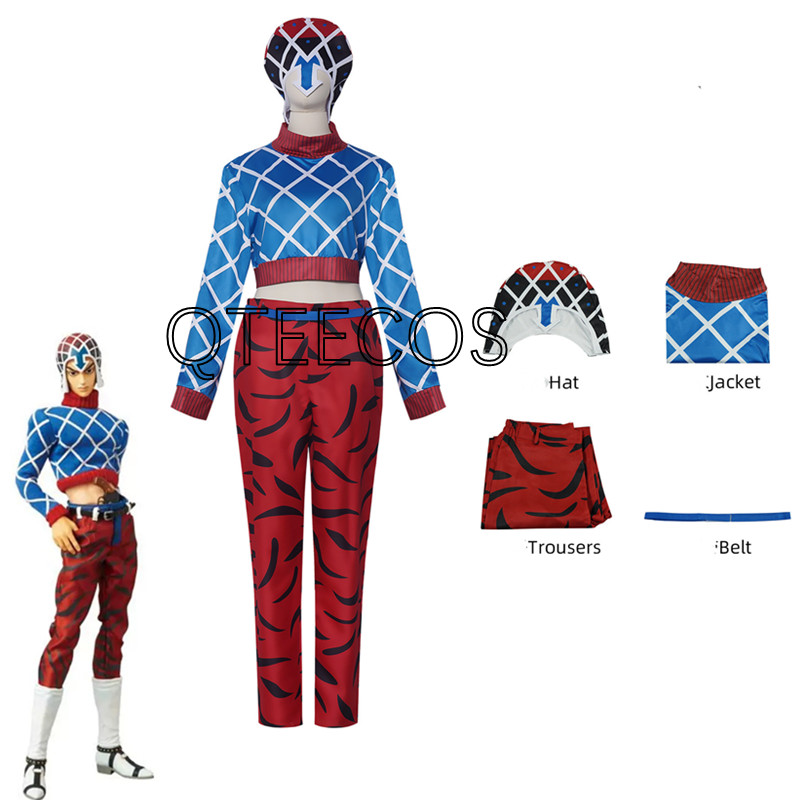 Jojo Bizarre Hat - Jojo Guīdo Mista Cosplay Aneh Petualangan