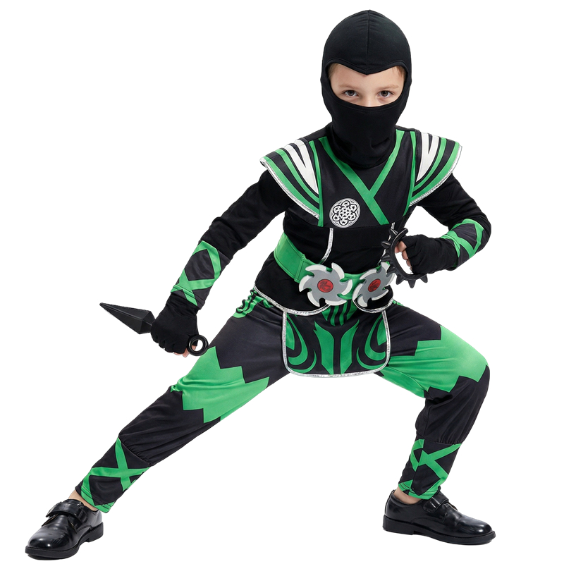 Anime Cosplay Boy - Set Kostum Ninja Jepang untuk Anak-anak