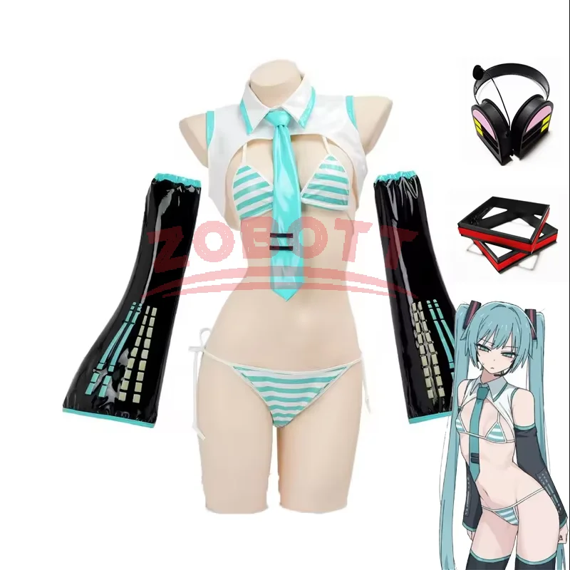 Anime Cosplay Boy - Kostum Cosplay Game Miku, Setelan Formula