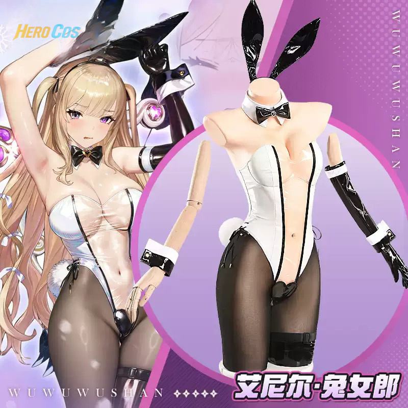 Anime Cosplay Bunny - Kostum Cosplay Game Browndust2 Aynil Jumpsuit
