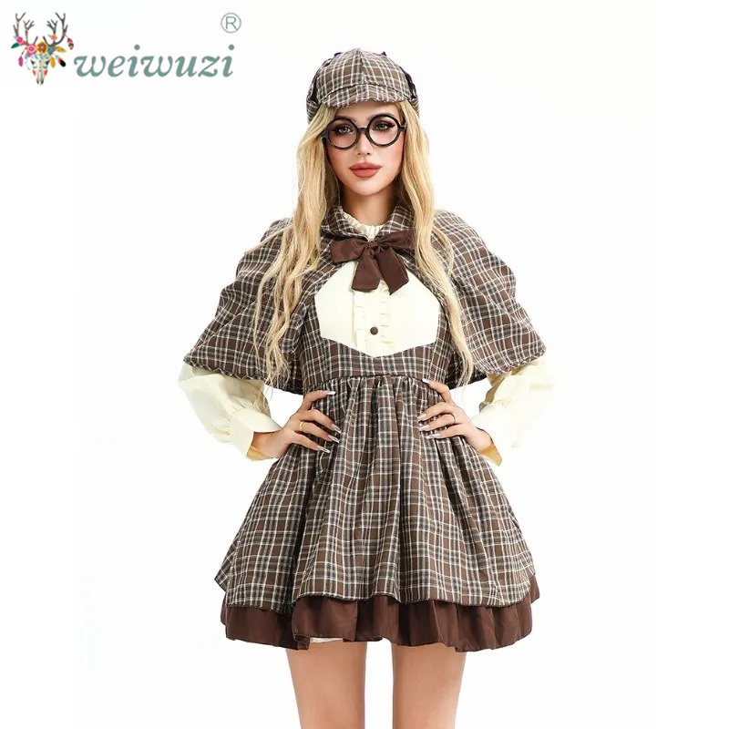 Anime Cosplay Outfits Female - Halloween Pakaian Dewasa Detektif Perempuan Berperan