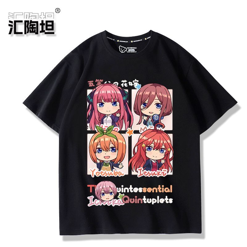 Kaus Lengan Pendek Gambar Ceta - Quintuplets Anime Cosplay ulasan dan harga