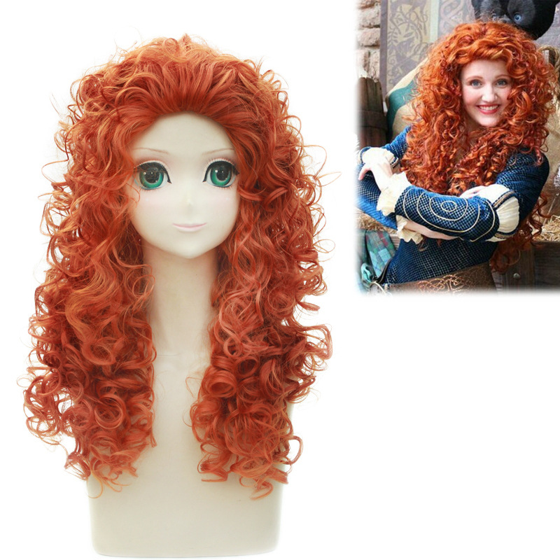 Wig Anime Brave Legend Brave M - Anime Cosplay Orange Hair ulasan dan harga