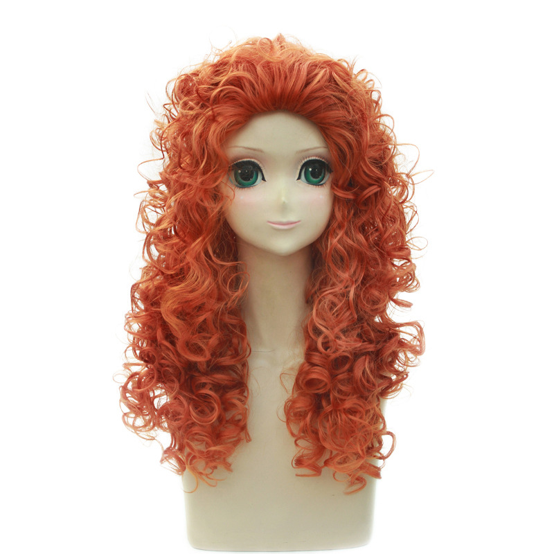 Wig Anime Brave Legend Brave M - Anime Cosplay Orange Hair ulasan dan harga