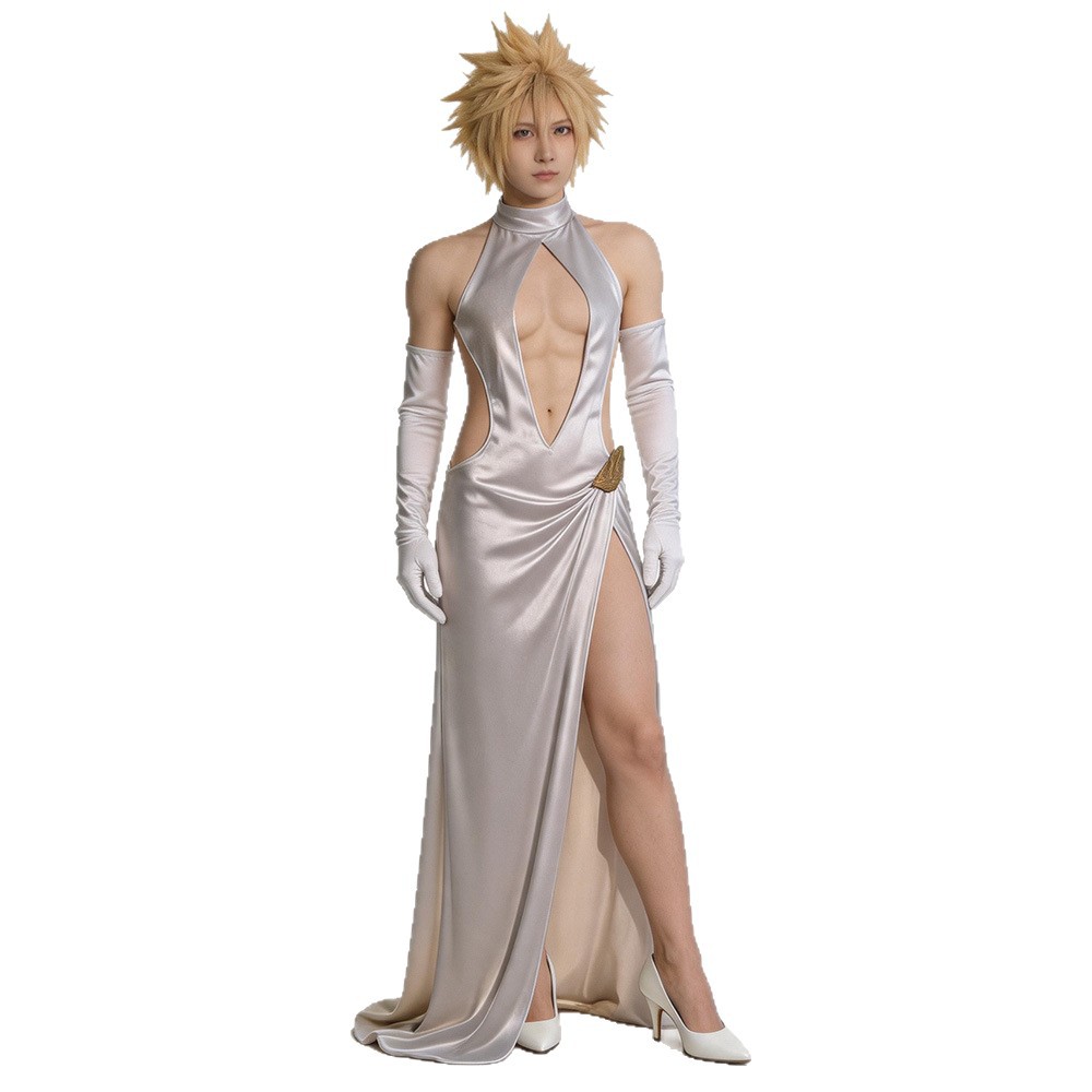 FF7 Cloud Strife Cosplay Gaun  - Anime Cosplay Outfits Female ulasan dan harga