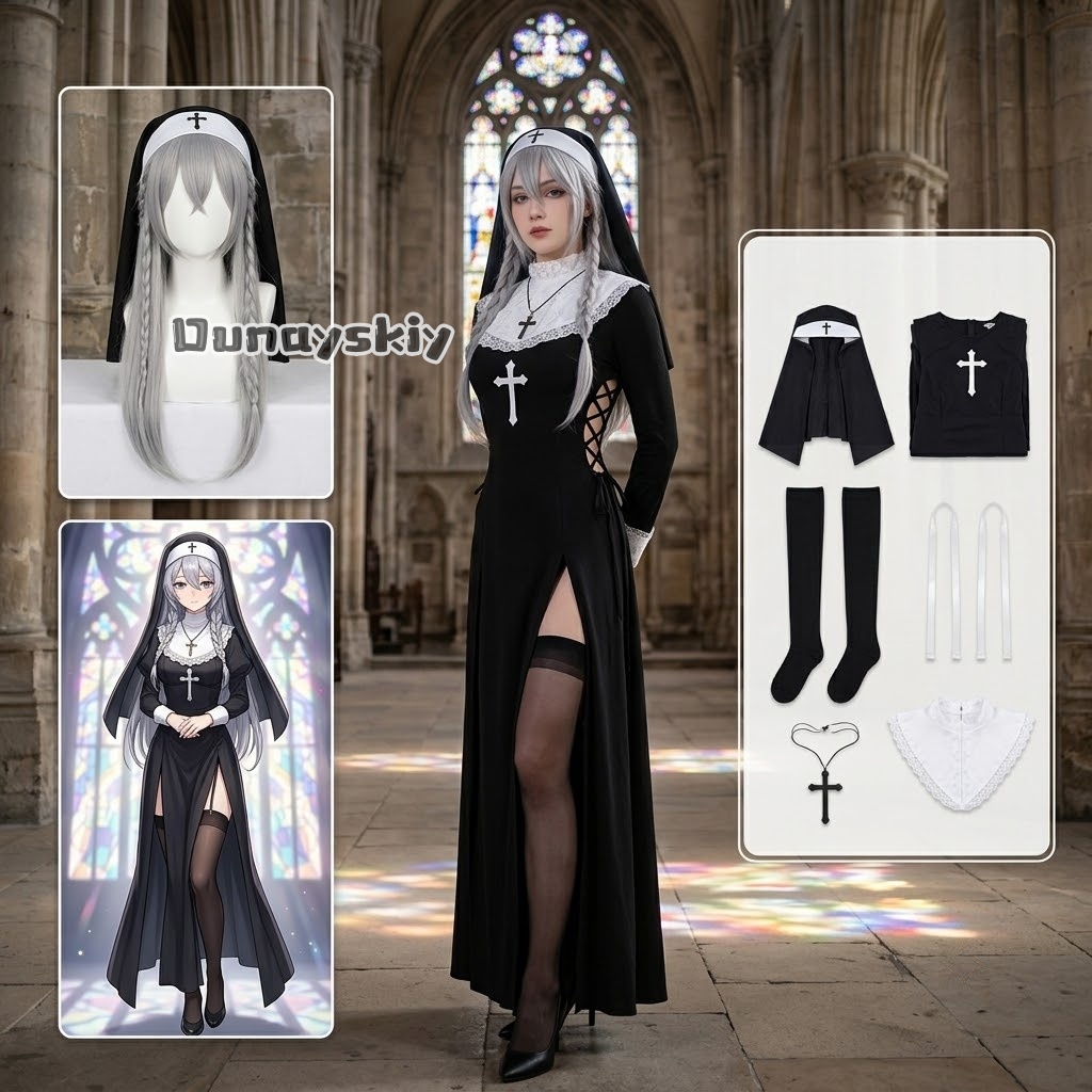 KS*06 Pakaian Biarawati Asli,  - Anime Cosplay Outfits Female ulasan dan harga