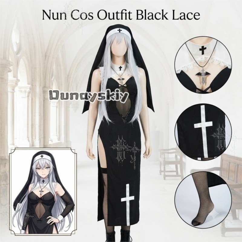 KS*06 Pakaian Biarawati Asli,  - Anime Cosplay Outfits Female ulasan dan harga