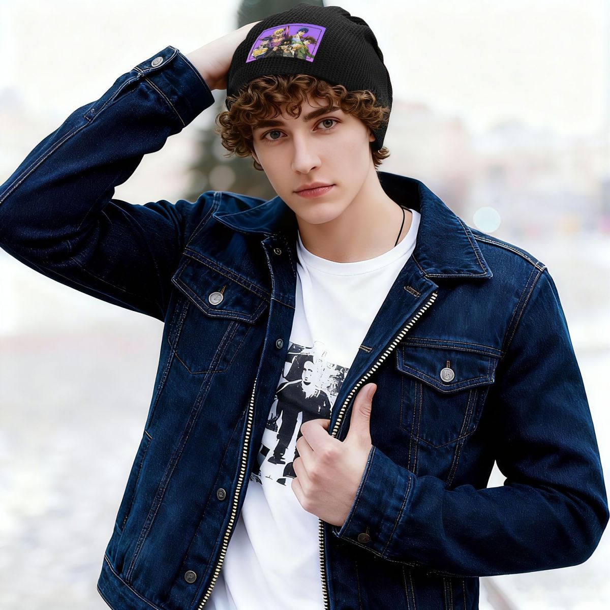 Topi Beanie Skullies Kartun An - Jojo Bizarre Hat ulasan dan harga