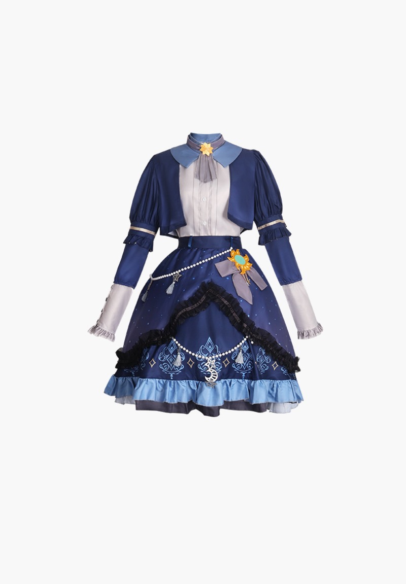Gaun Warna-warni Bintang PJSK  - Anime Cosplay Dress ulasan dan harga