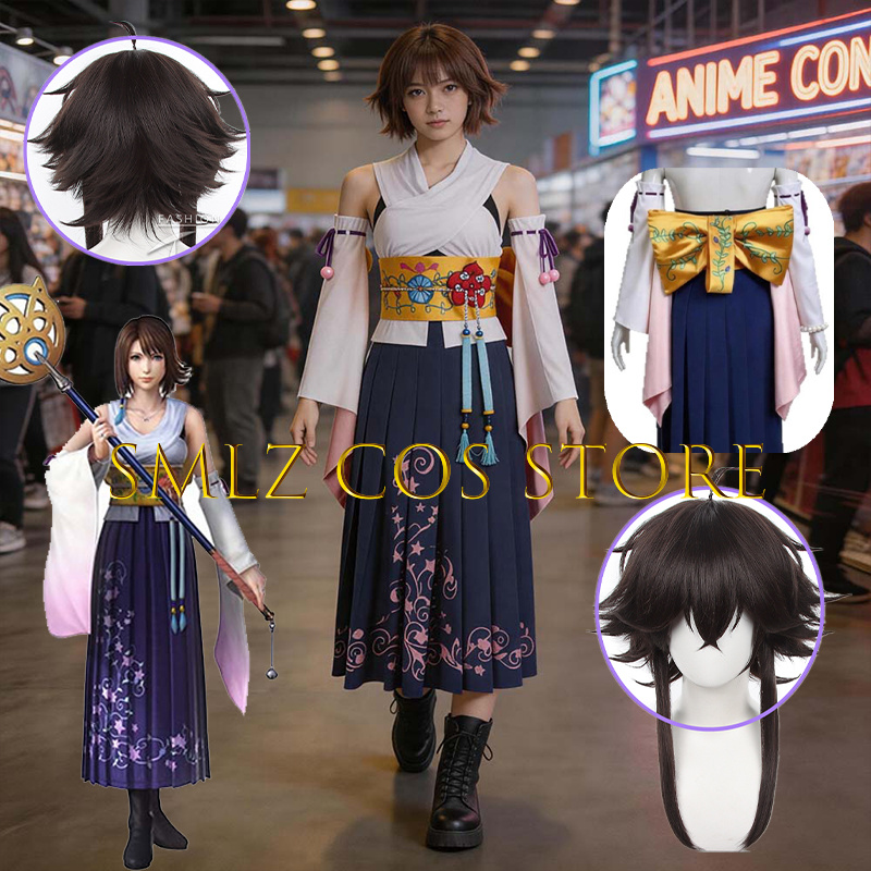 Smlz FFX Yuna Cosplay Anime FF - Anime Cosplay Dress ulasan dan harga