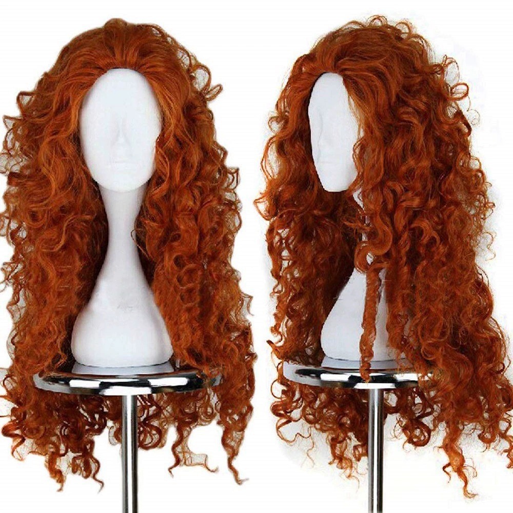 Wig Rambut Keriting Oranye Pan - Anime Cosplay Orange Hair ulasan dan harga